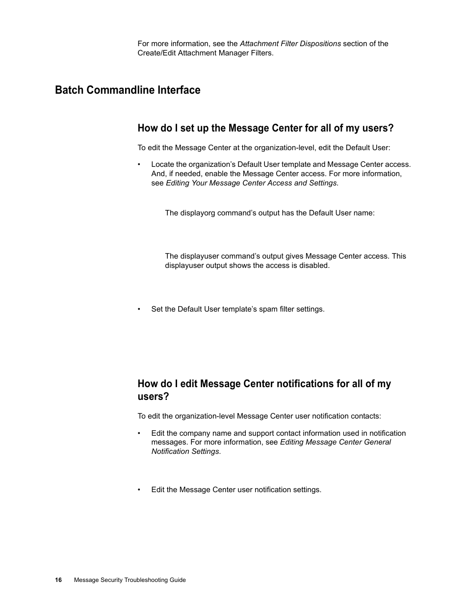 Batch commandline interface, Batch commandline interface 16 | Google Message Security Troubleshooting Guide User Manual | Page 15 / 66