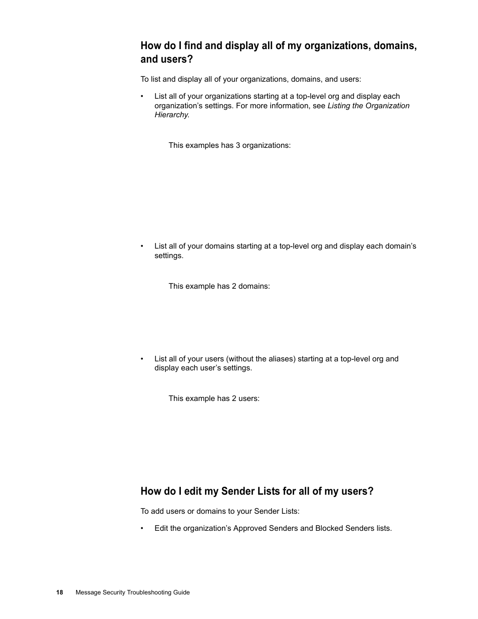 How do i edit my sender lists for all of my users | Google Message Security Troubleshooting Guide User Manual | Page 17 / 66