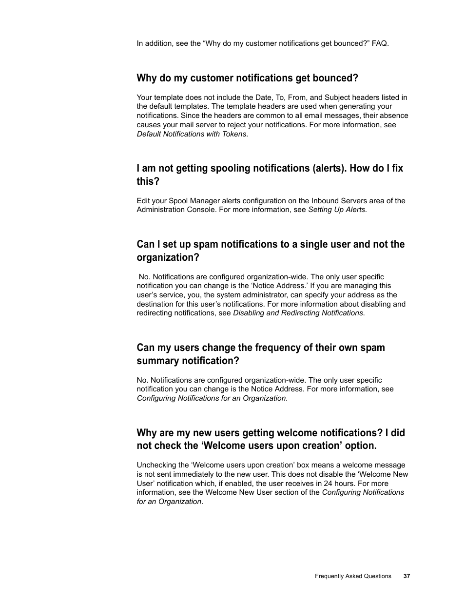 Why do my customer notifications get bounced | Google Message Security Troubleshooting Guide User Manual | Page 36 / 66