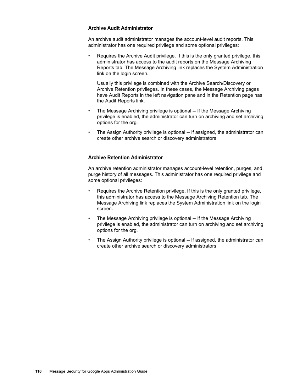 Google Message Security for Google Apps Administration Guide User Manual | Page 110 / 418