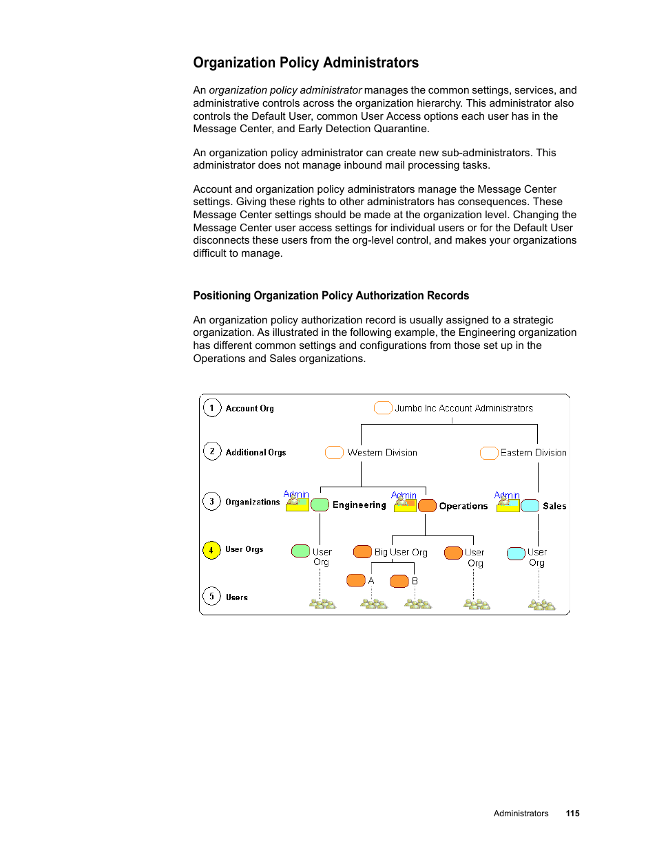 Organization policy administrators | Google Message Security for Google Apps Administration Guide User Manual | Page 115 / 418