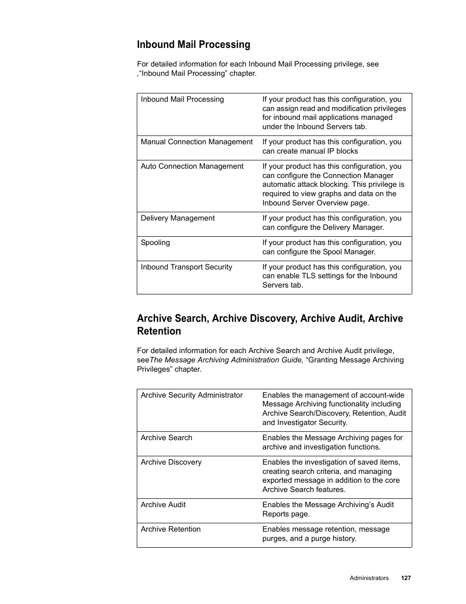 Inbound mail processing | Google Message Security for Google Apps Administration Guide User Manual | Page 127 / 418