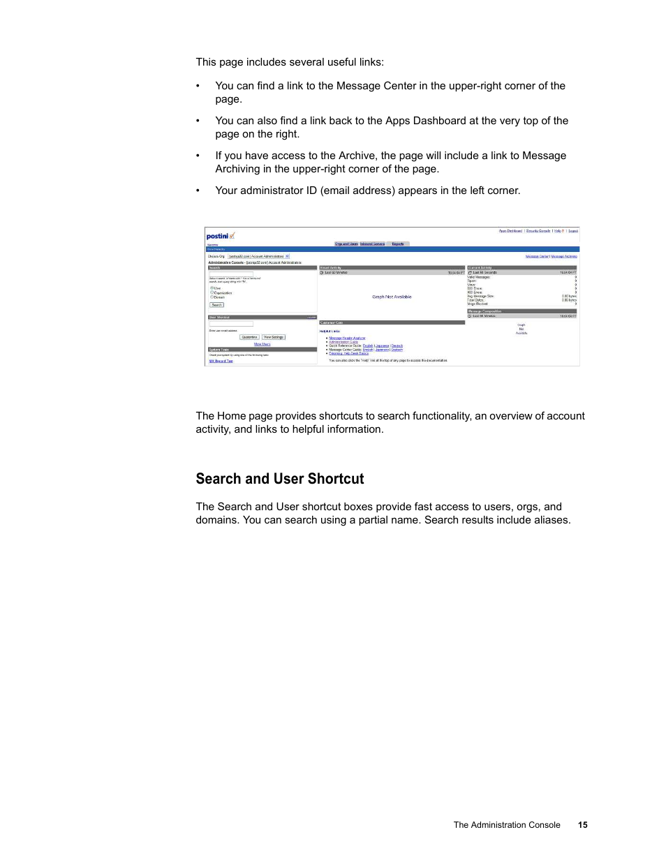 Search and user shortcut | Google Message Security for Google Apps Administration Guide User Manual | Page 15 / 418