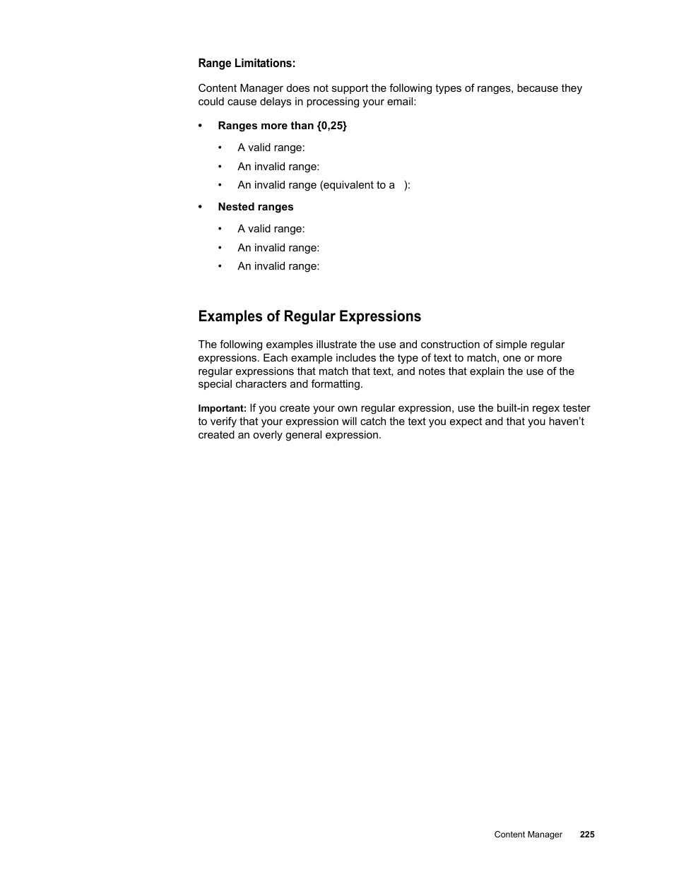 Examples of regular expressions | Google Message Security for Google Apps Administration Guide User Manual | Page 225 / 418