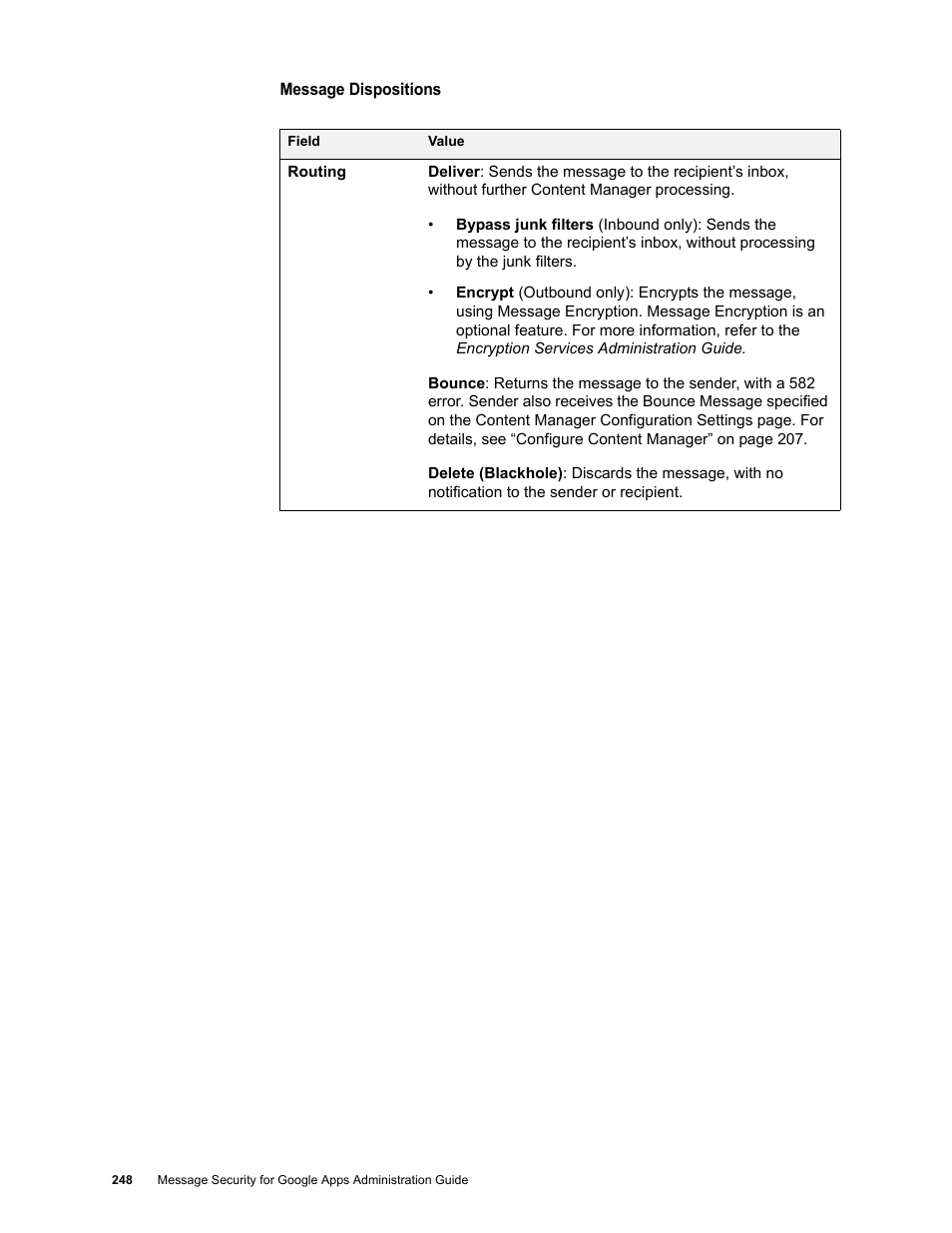 Google Message Security for Google Apps Administration Guide User Manual | Page 248 / 418