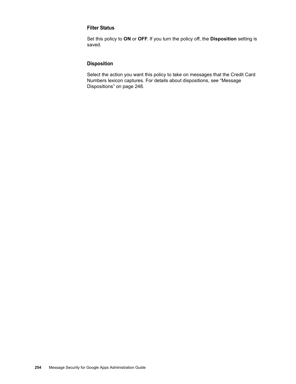 Google Message Security for Google Apps Administration Guide User Manual | Page 254 / 418
