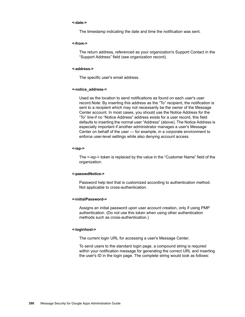 Google Message Security for Google Apps Administration Guide User Manual | Page 390 / 418