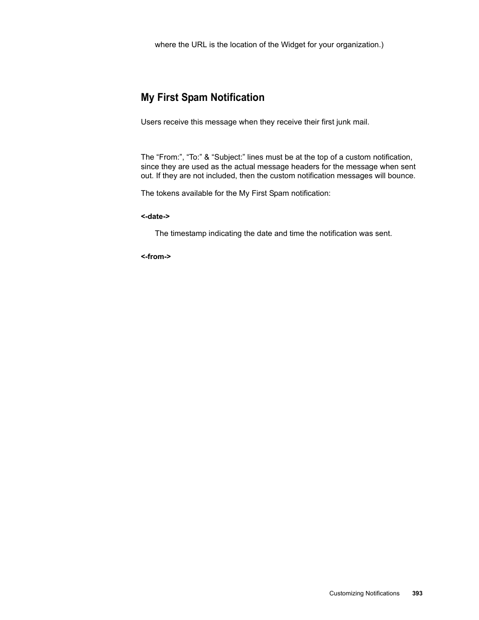 My first spam notification | Google Message Security for Google Apps Administration Guide User Manual | Page 393 / 418