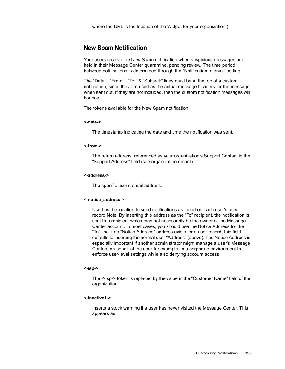 New spam notification | Google Message Security for Google Apps Administration Guide User Manual | Page 395 / 418