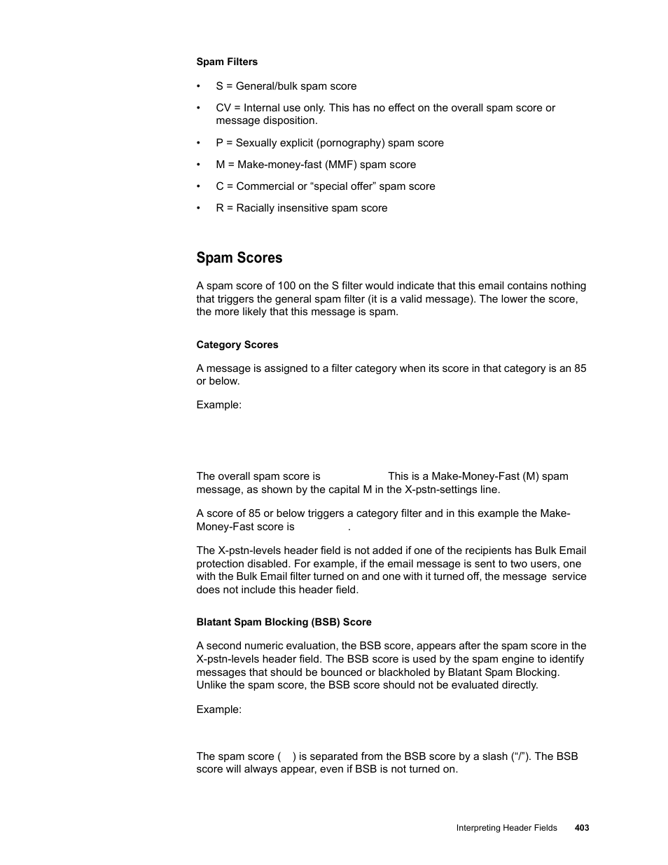Spam scores | Google Message Security for Google Apps Administration Guide User Manual | Page 403 / 418