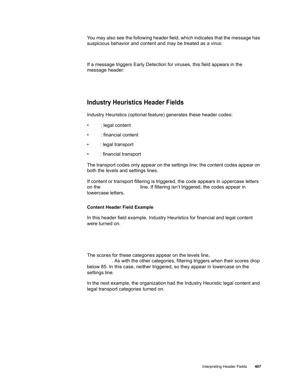 Industry heuristics header fields | Google Message Security for Google Apps Administration Guide User Manual | Page 407 / 418