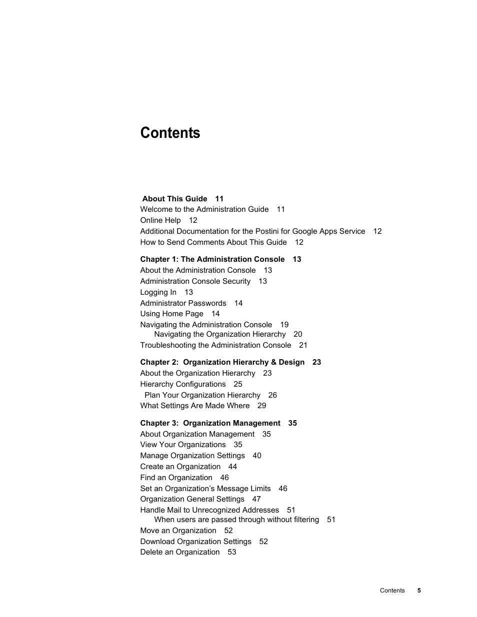 Google Message Security for Google Apps Administration Guide User Manual | Page 5 / 418