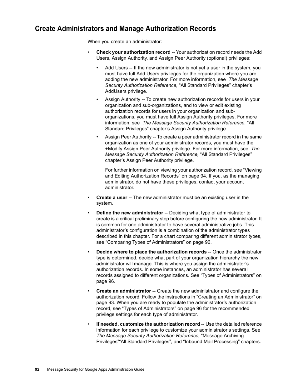 Google Message Security for Google Apps Administration Guide User Manual | Page 92 / 418