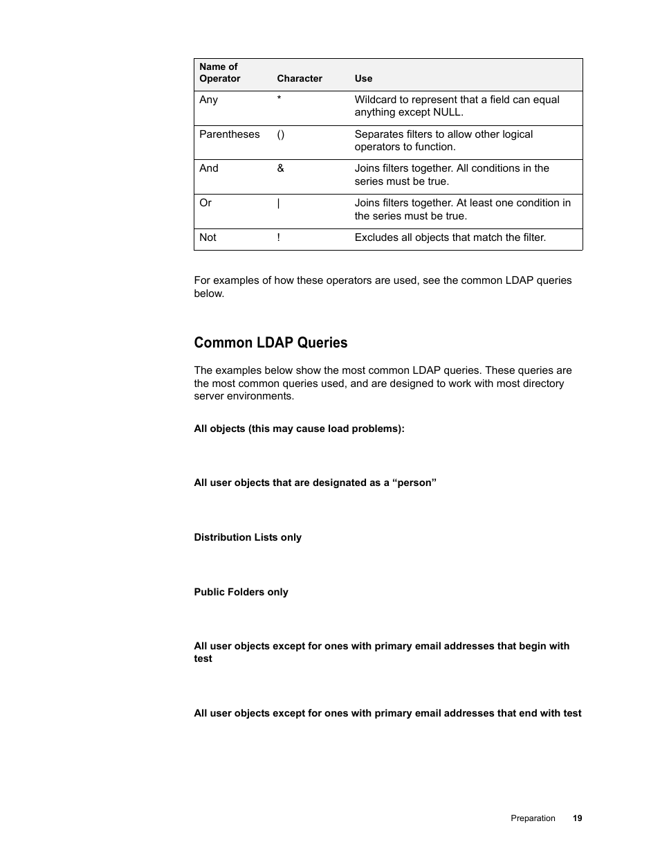 Common ldap queries | Google Apps Directory Sync for Postini Services Administration Guide User Manual | Page 17 / 73