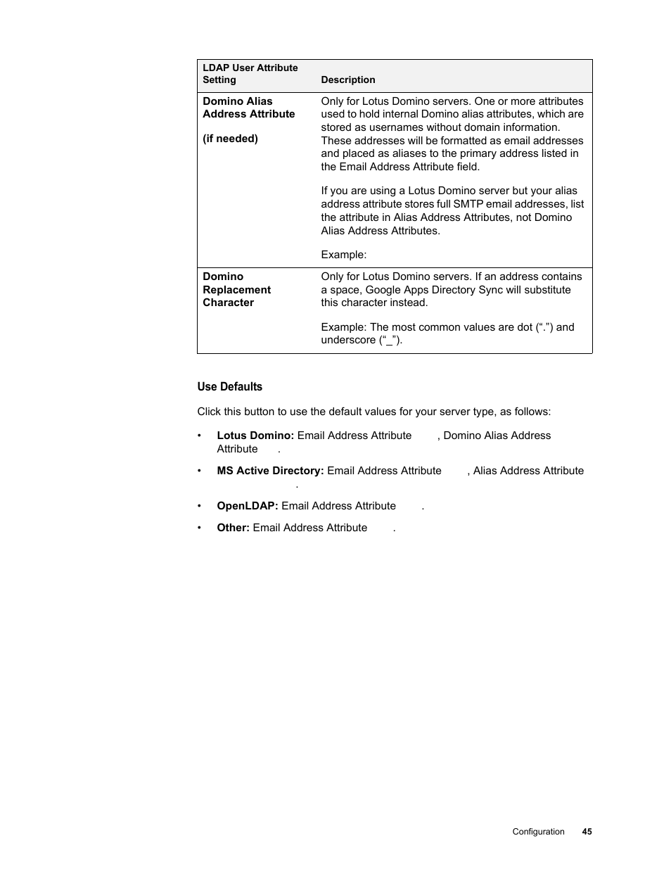 Google Apps Directory Sync for Postini Services Administration Guide User Manual | Page 42 / 73