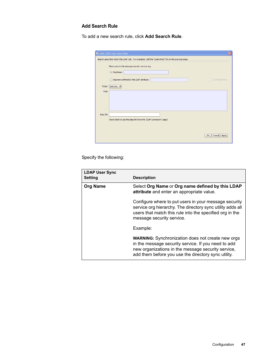 Google Apps Directory Sync for Postini Services Administration Guide User Manual | Page 44 / 73