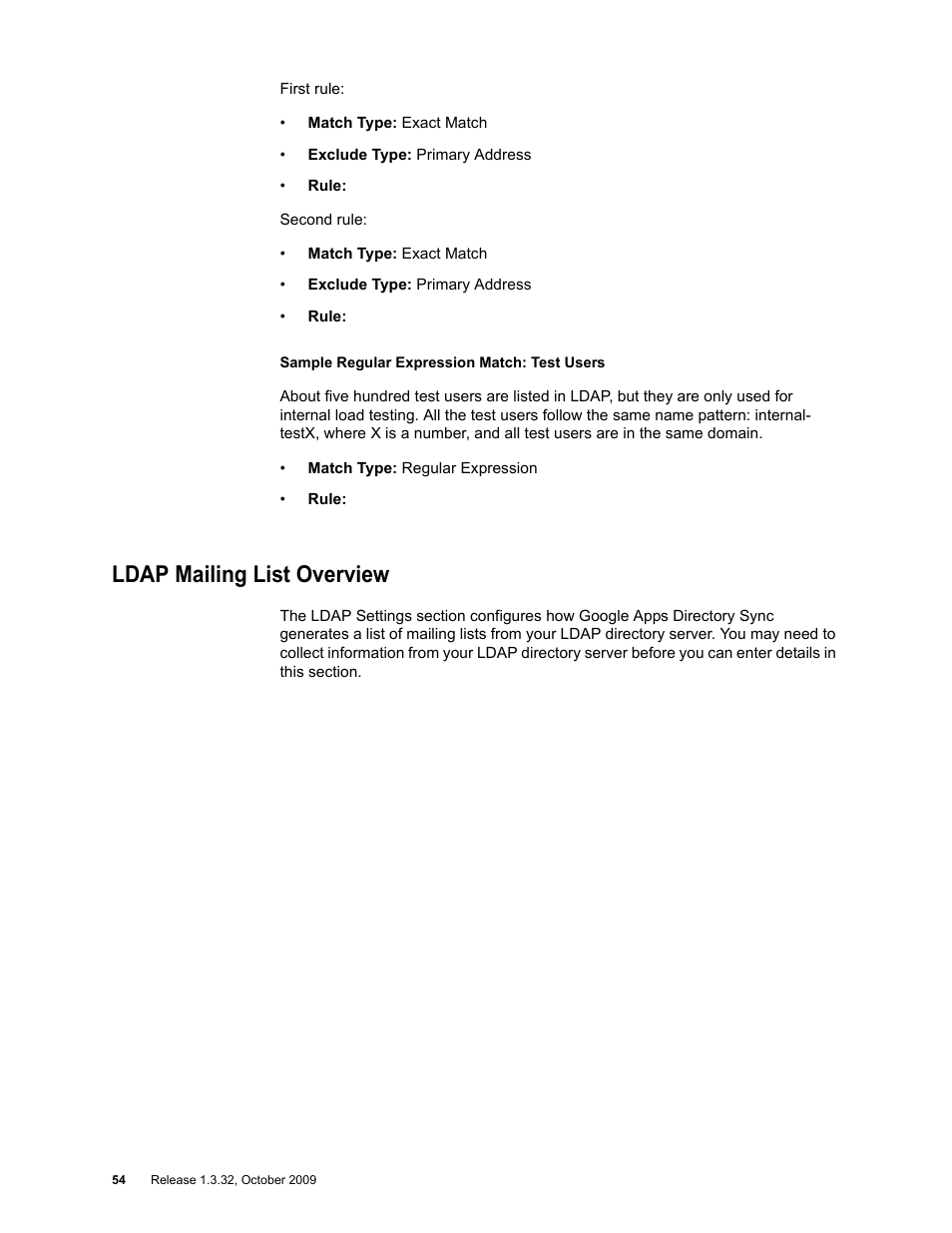 Ldap mailing list overview | Google Apps Directory Sync for Postini Services Administration Guide User Manual | Page 51 / 73