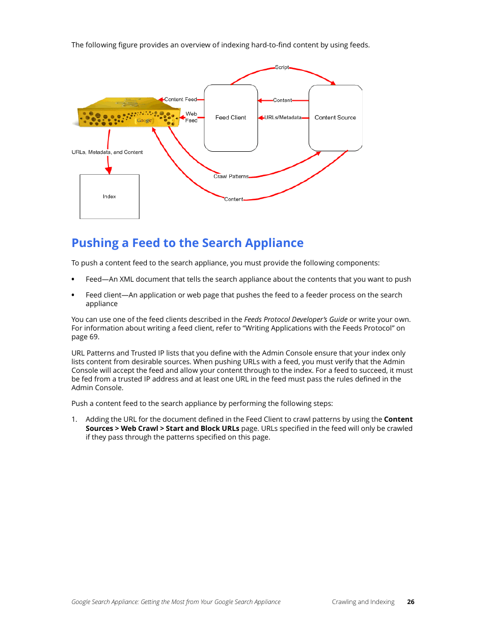 Pushing a feed to the search appliance | Google Search Appliance Getting the Most from Your Google Search Appliance User Manual | Page 26 / 82