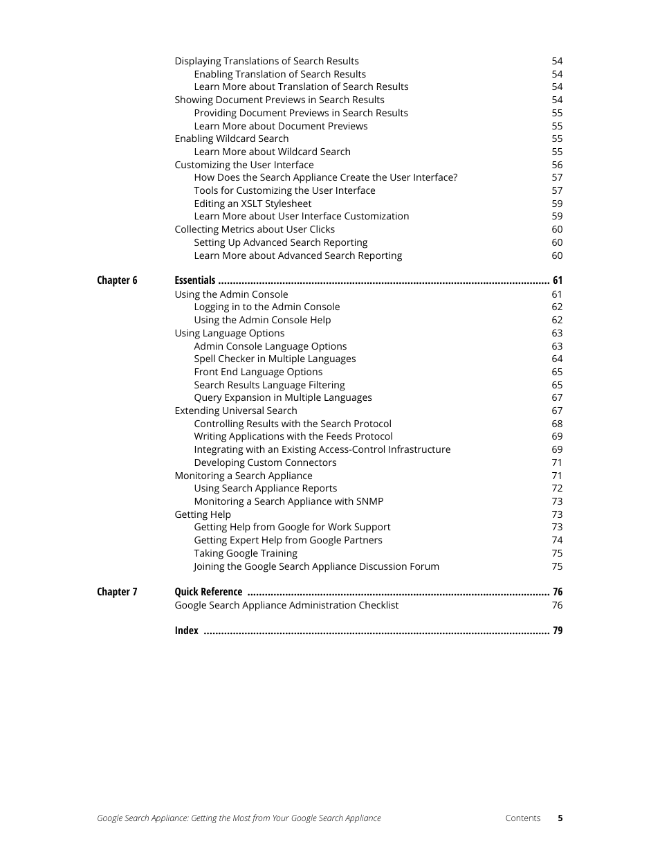 Google Search Appliance Getting the Most from Your Google Search Appliance User Manual | Page 5 / 82