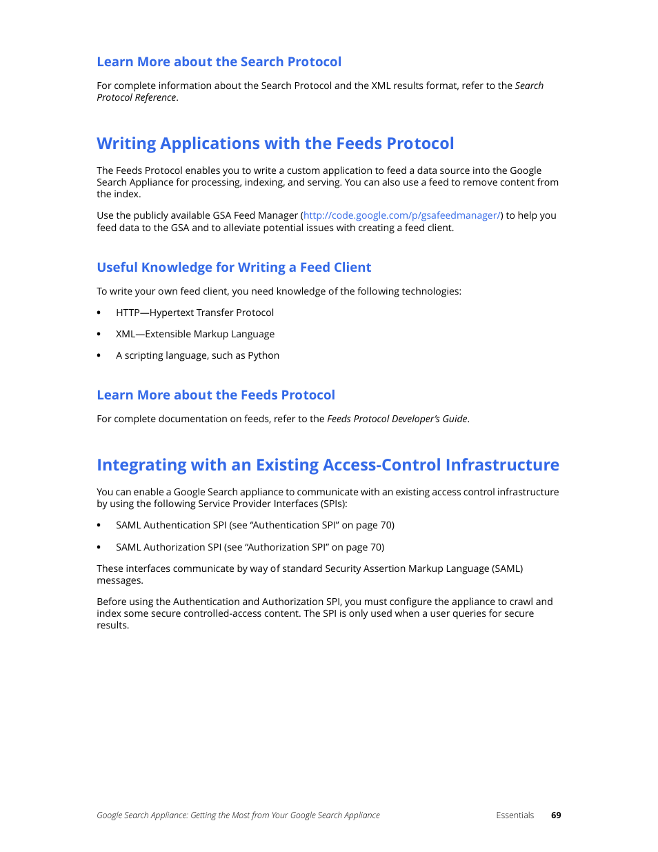 Writing applications with the feeds protocol | Google Search Appliance Getting the Most from Your Google Search Appliance User Manual | Page 69 / 82