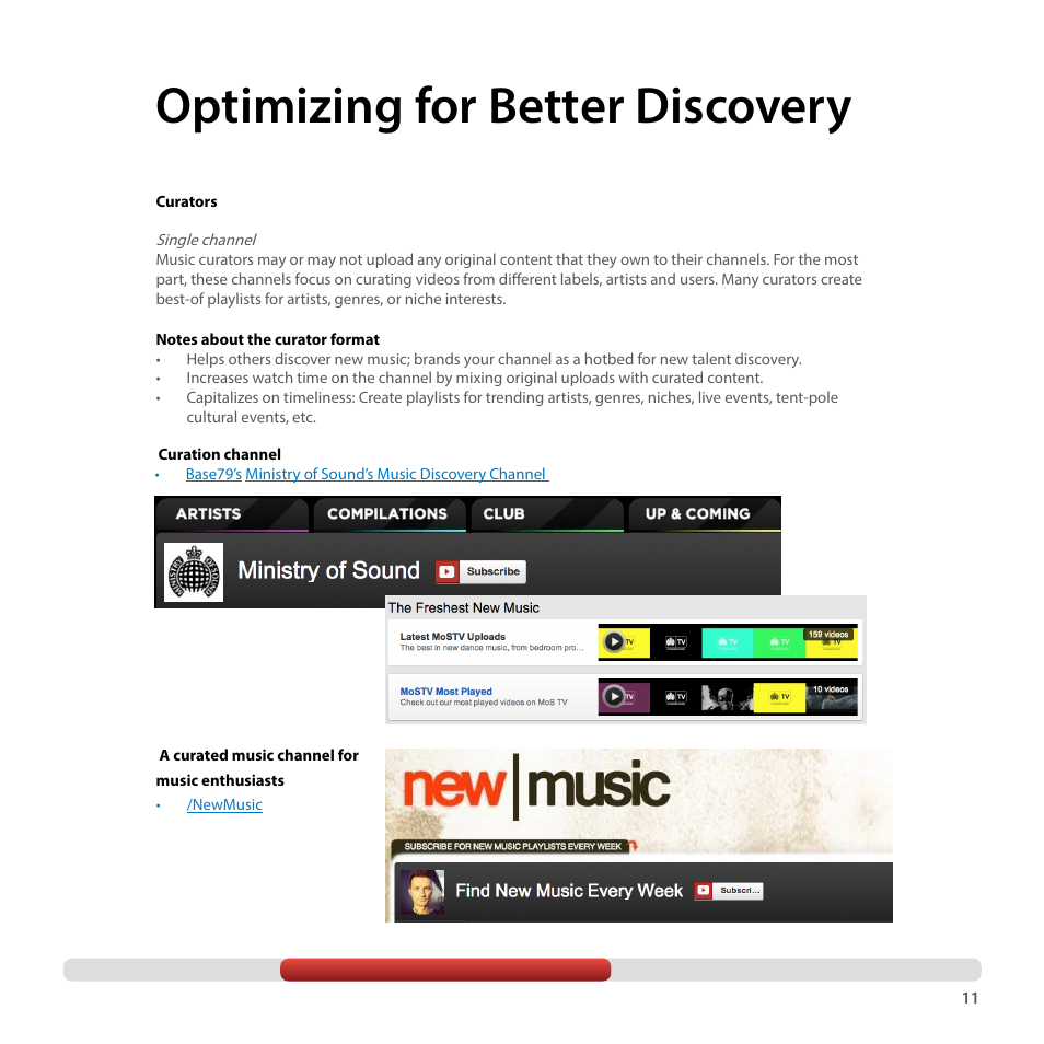Optimizing for better discovery | Google YouTube Creator Playbook Guide Music User Manual | Page 11 / 40