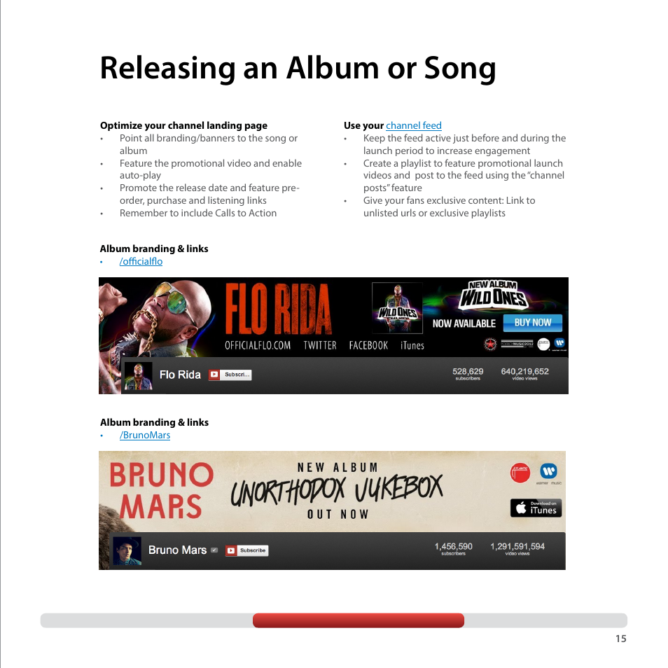 Releasing an album or song | Google YouTube Creator Playbook Guide Music User Manual | Page 15 / 40