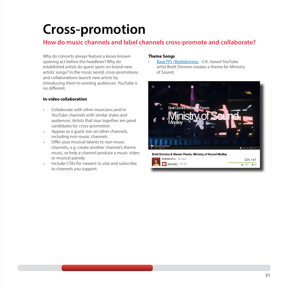 Cross-promotion | Google YouTube Creator Playbook Guide Music User Manual | Page 31 / 40