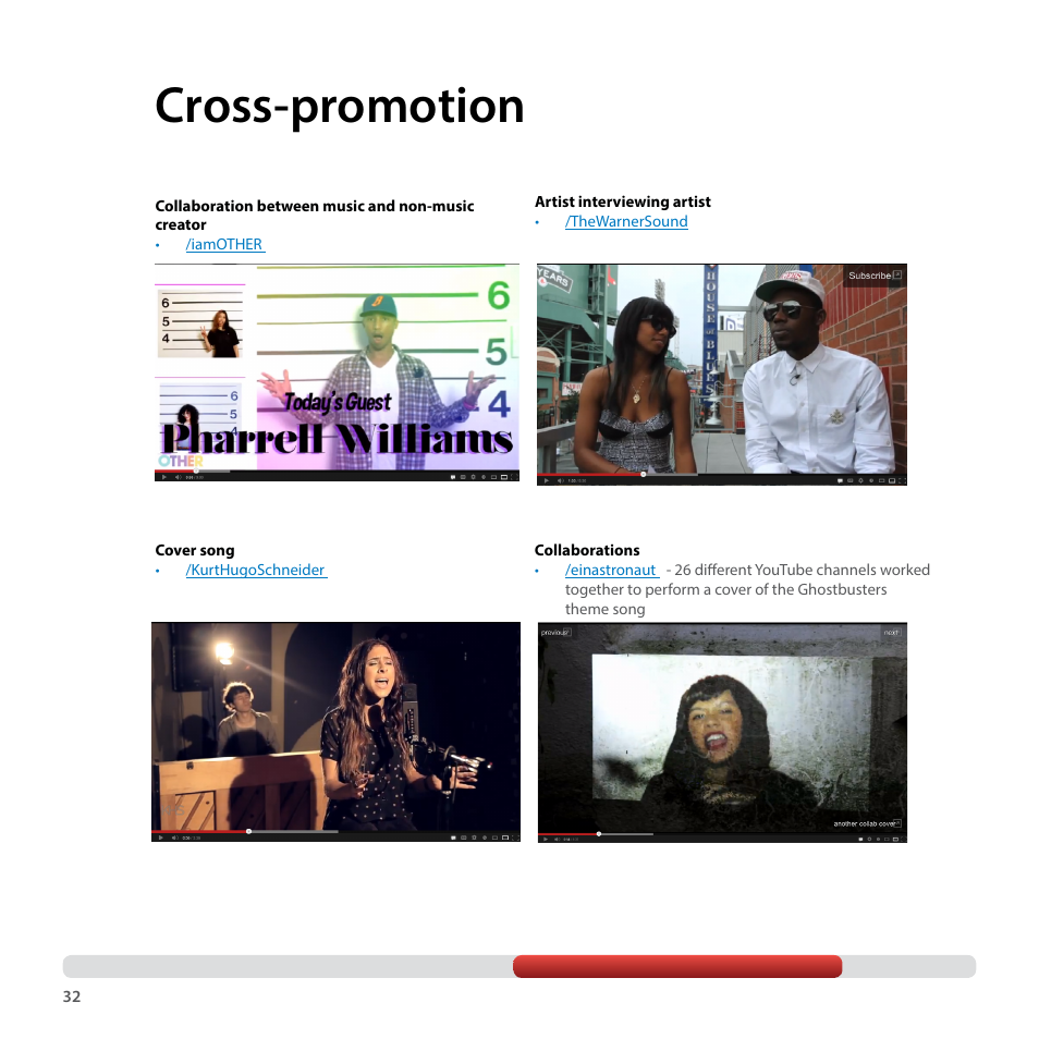 Cross-promotion | Google YouTube Creator Playbook Guide Music User Manual | Page 32 / 40