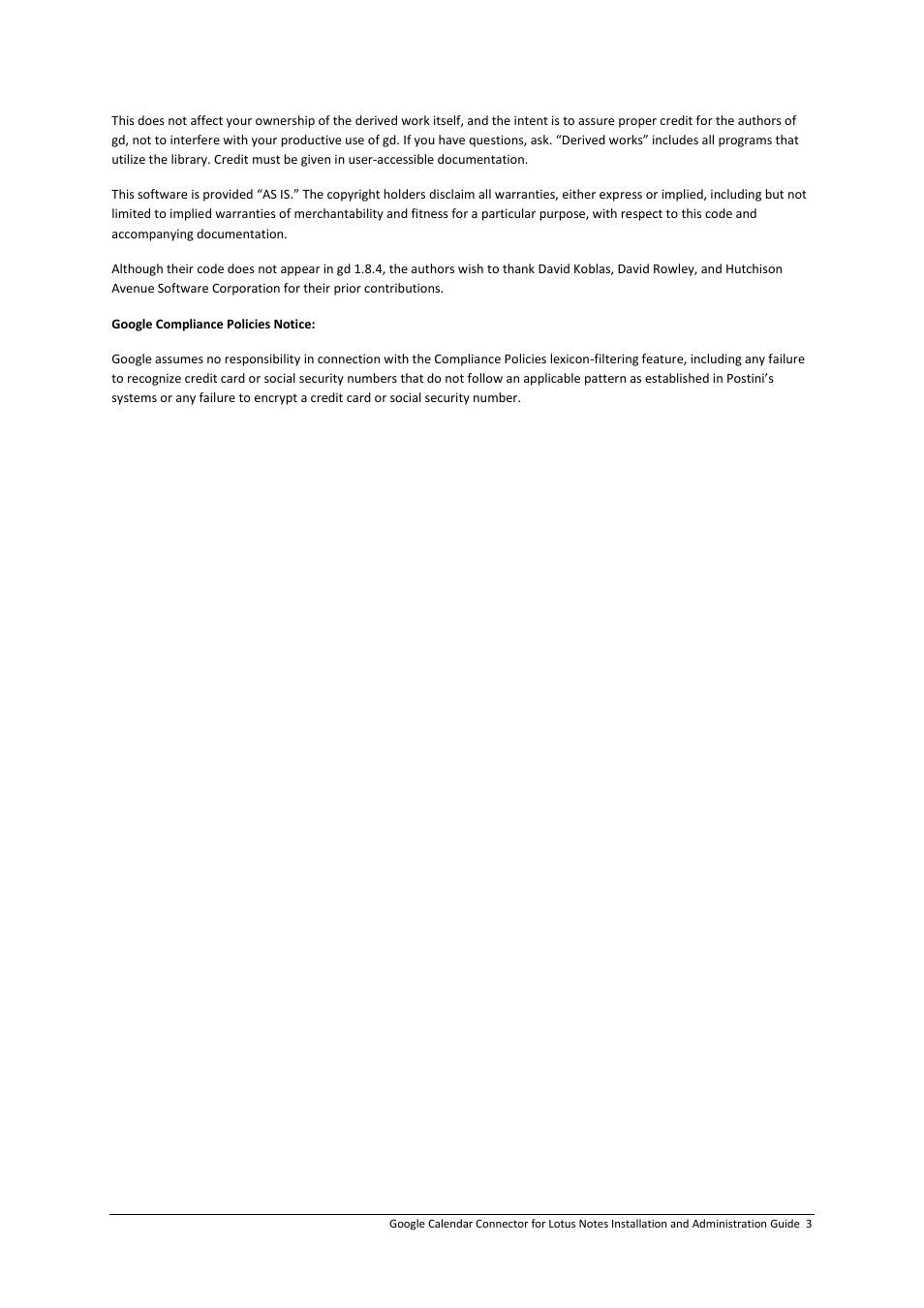 Google Calendar Connector for Lotus Notes Installation & Administration Guide User Manual | Page 3 / 33