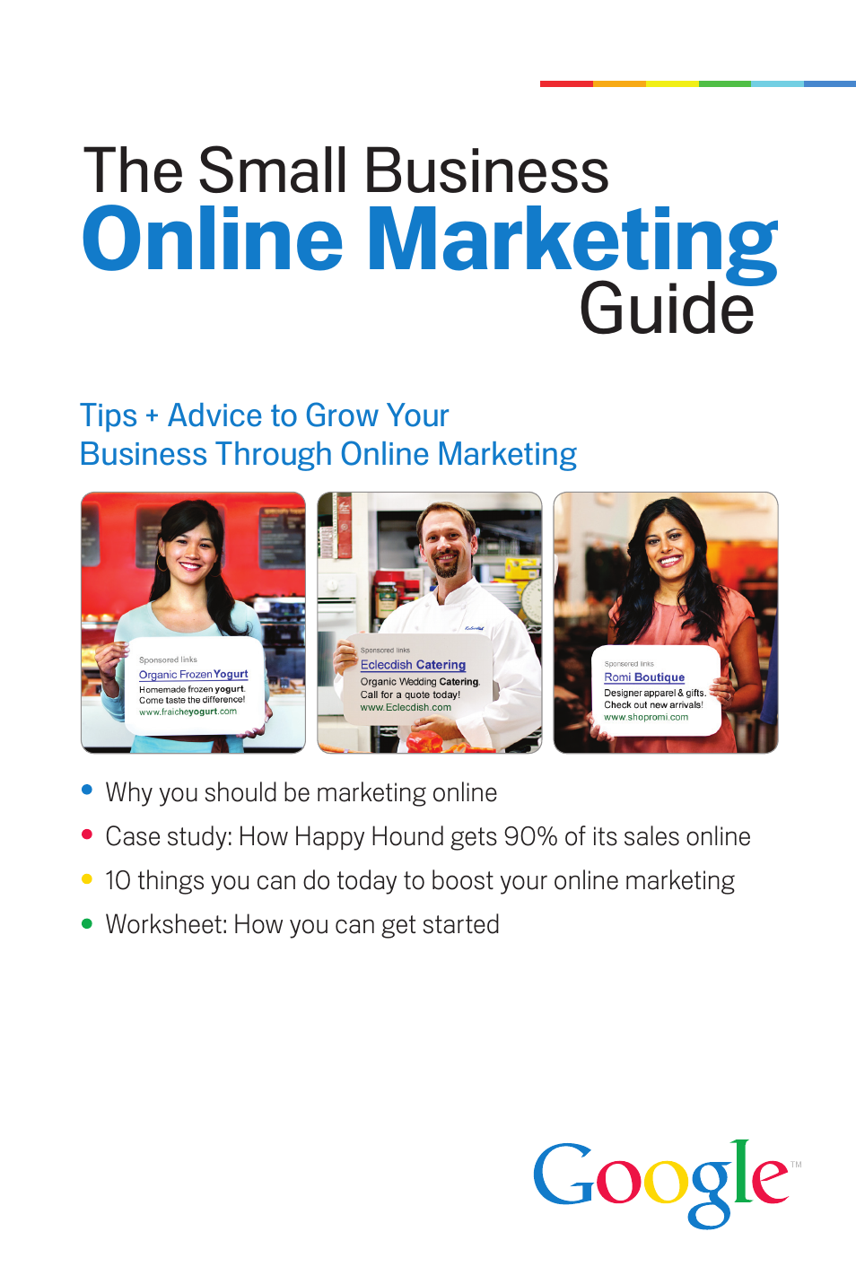 Google Small Business Online Marketing Guide User Manual | 20 pages