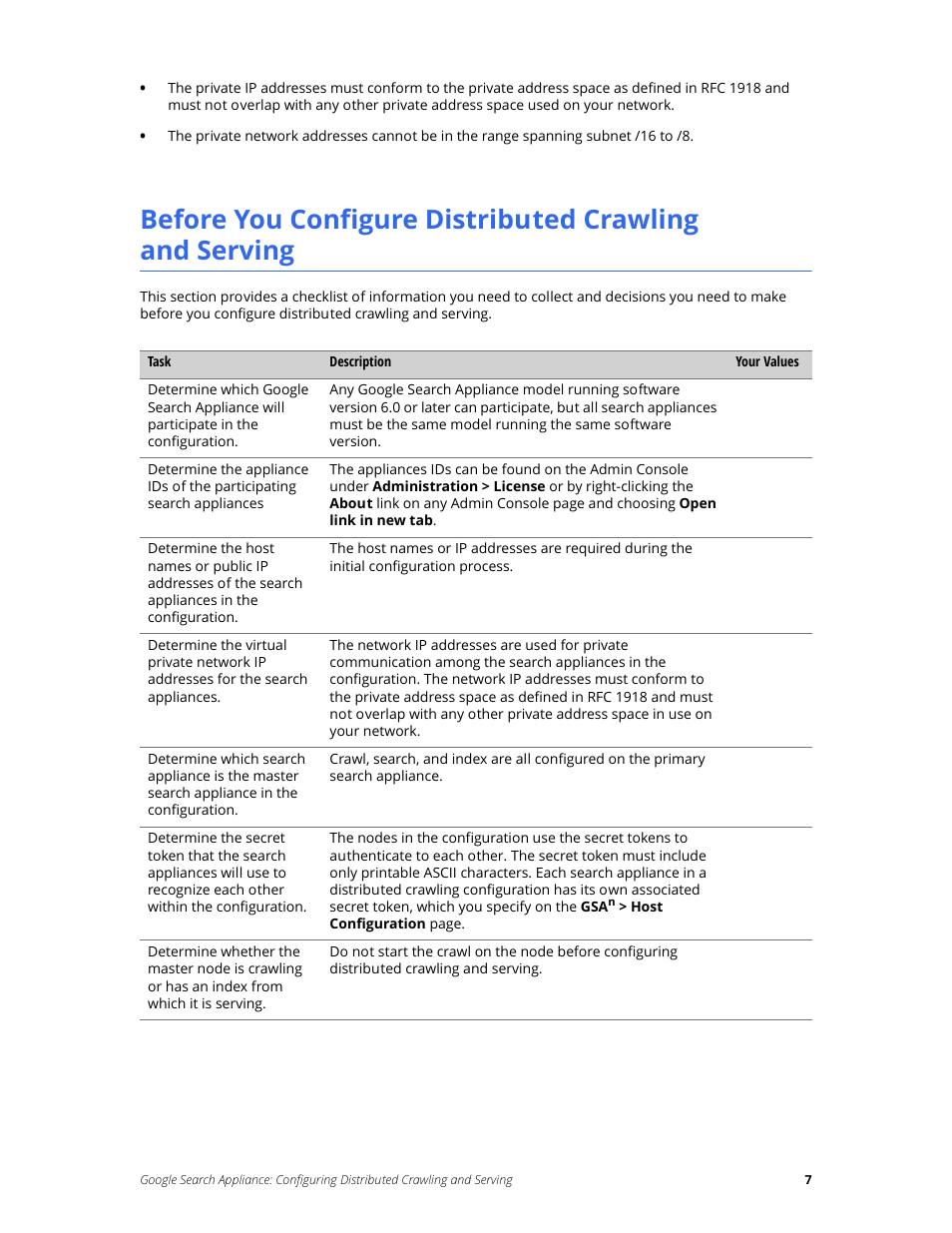 Google Search Appliance Configuring Distributed Crawling and Serving version 7.2 User Manual | Page 7 / 13