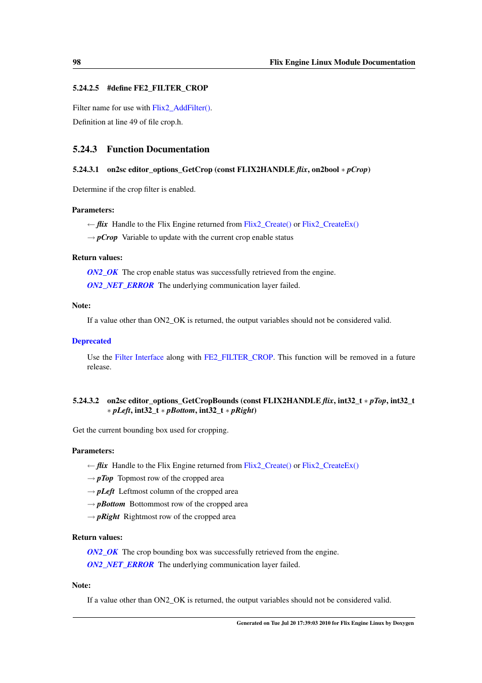 Editor_options_getcrop, Editor_options_getcropbounds, 3 function documentation | Google Flix Engine Linux Reference Manual User Manual | Page 104 / 545
