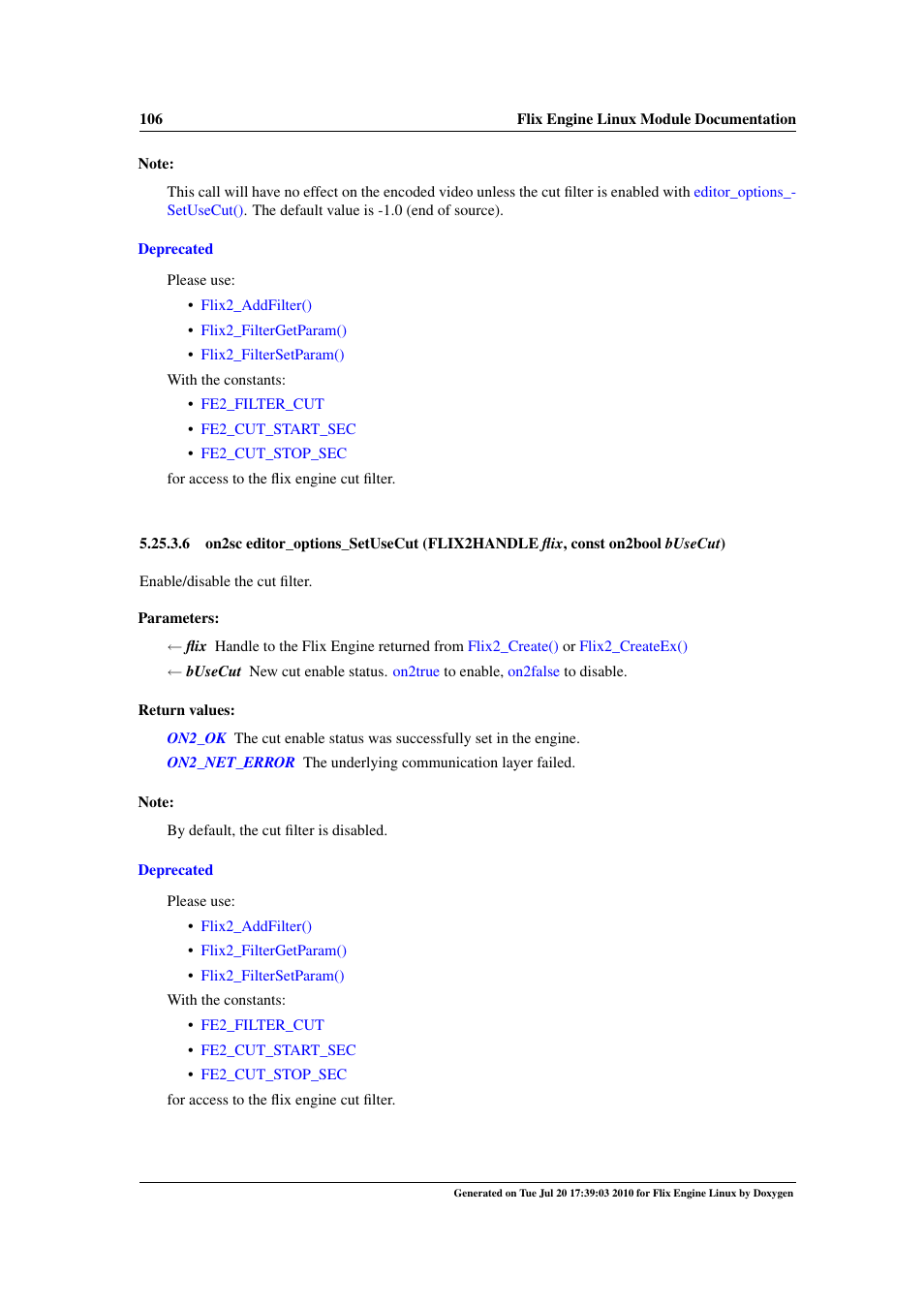 Editor_options_setusecut, Editor_options, Setusecut() | Google Flix Engine Linux Reference Manual User Manual | Page 112 / 545