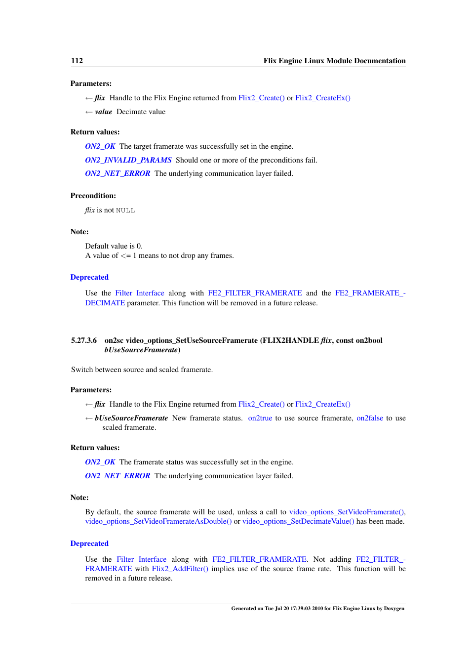 Video_options_setvideoframerate, Video_options_setusesourceframerate | Google Flix Engine Linux Reference Manual User Manual | Page 118 / 545