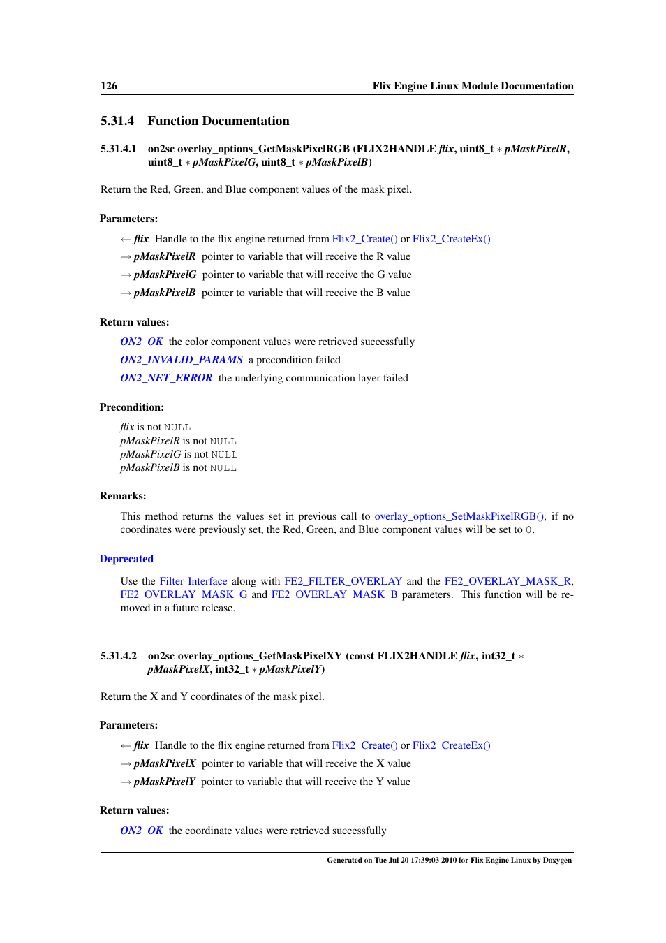 Overlay_options_getmaskpixelxy, Overlay_options_getmaskpixelrgb, 4 function documentation | Google Flix Engine Linux Reference Manual User Manual | Page 132 / 545