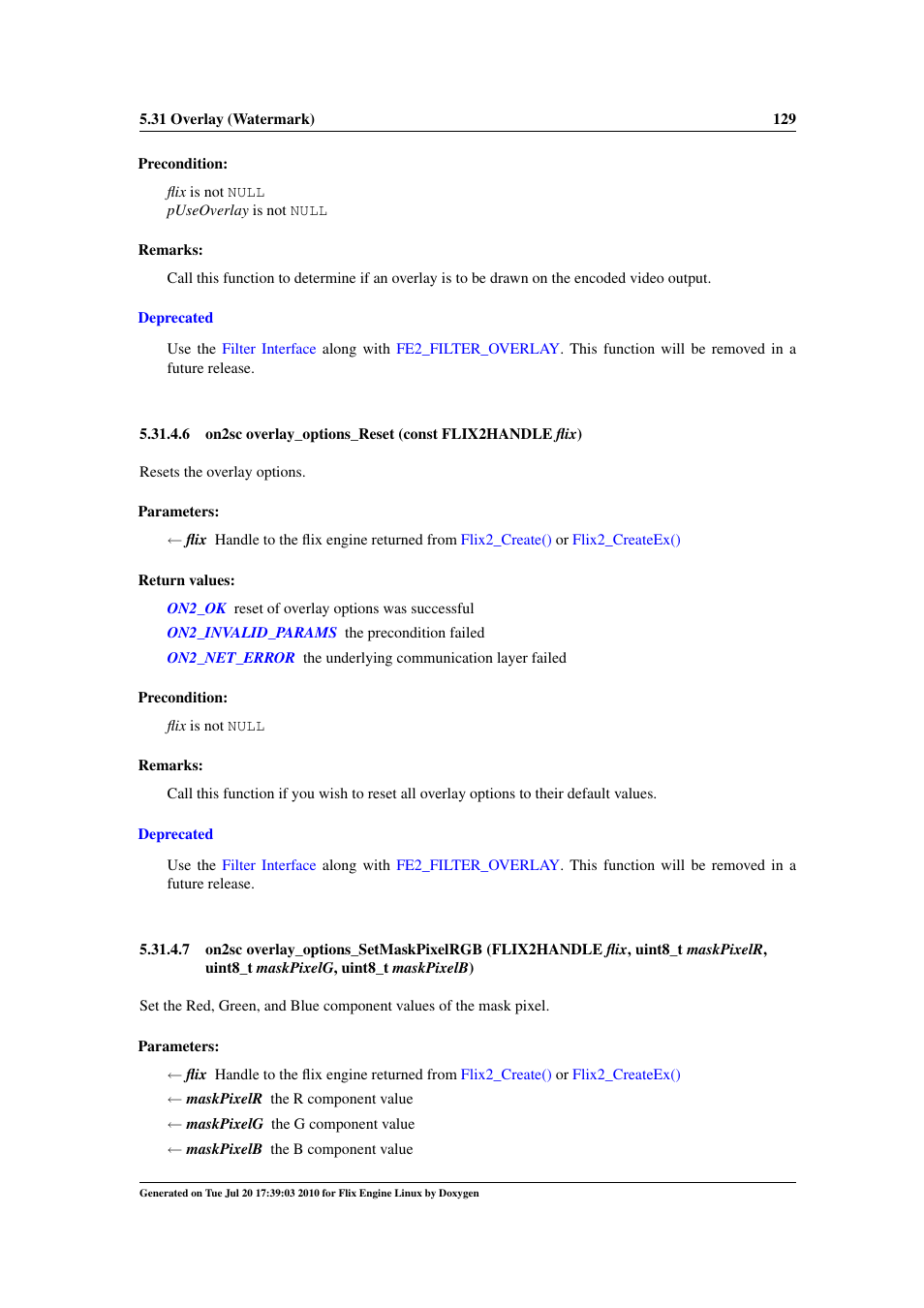 Overlay_options_reset, Overlay_options_setmaskpixelrgb, Overlay_options_setmaskpixelrgb() | Google Flix Engine Linux Reference Manual User Manual | Page 135 / 545