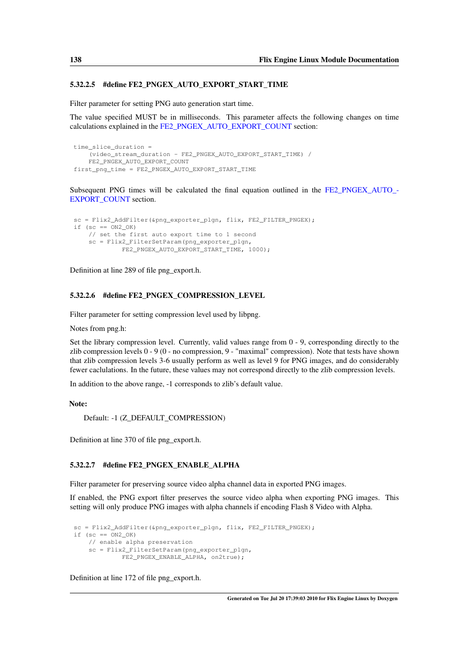 Fe2_pngex_export_cue_points, Fe2_pngex_enable_alpha, Fe2_pngex_compression_level | Google Flix Engine Linux Reference Manual User Manual | Page 144 / 545