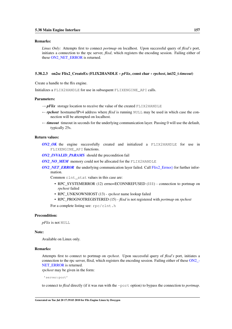 Flix2_createex(), Flix2_createex, Flix2_destroy | Google Flix Engine Linux Reference Manual User Manual | Page 163 / 545