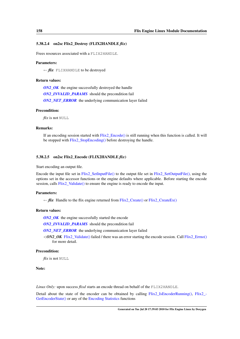 Flix2_encode(), Flix2_errno(), Flix2_encode | Google Flix Engine Linux Reference Manual User Manual | Page 164 / 545