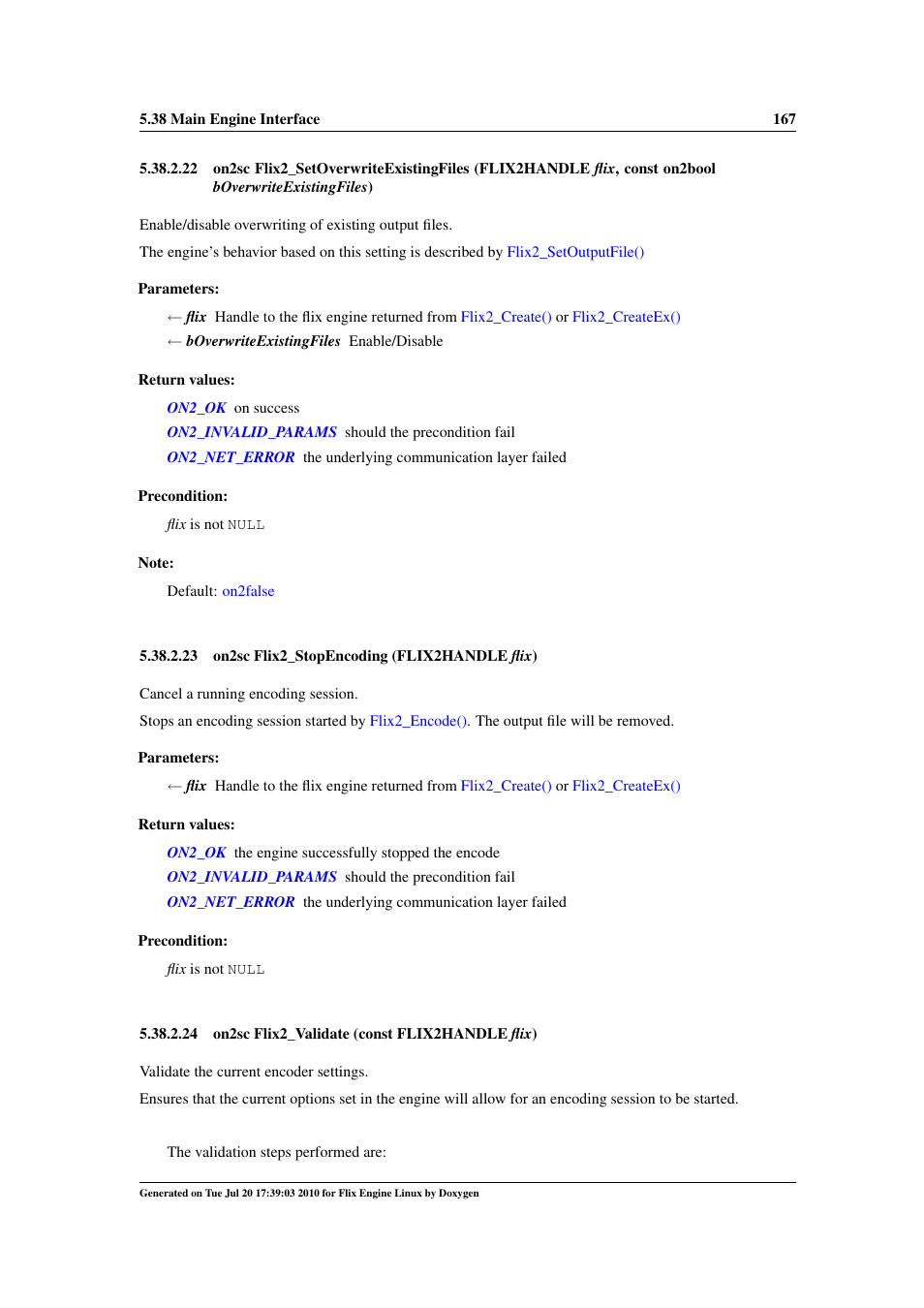 Flix2_stopencoding, Flix2_stopencoding(), Flix2_validate() | Google Flix Engine Linux Reference Manual User Manual | Page 173 / 545