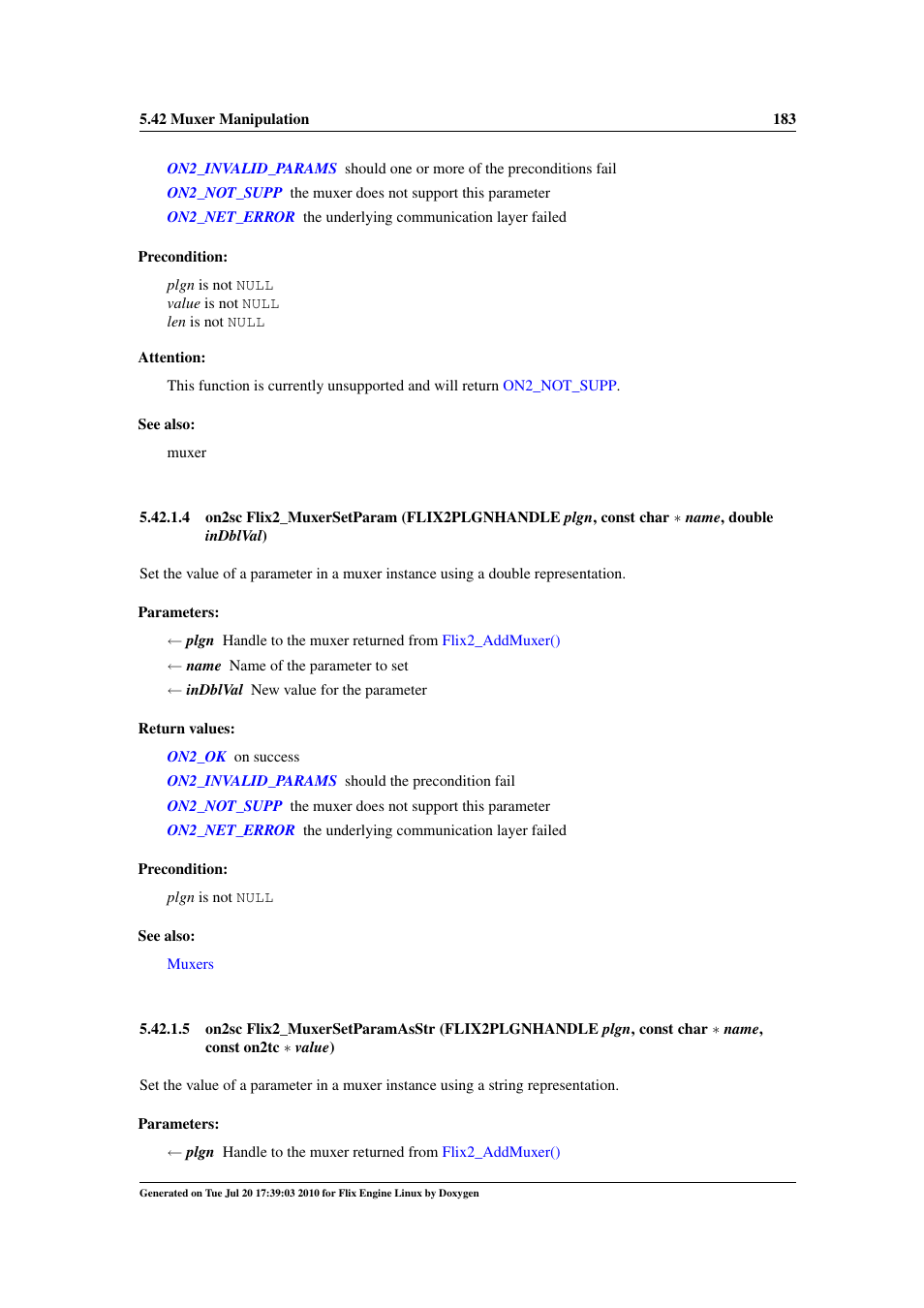 Flix2_muxersetparamasstr, Flix2_muxersetparam | Google Flix Engine Linux Reference Manual User Manual | Page 189 / 545