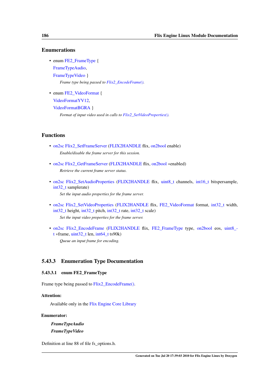 Enumerations, Functions, 3 enumeration type documentation | Google Flix Engine Linux Reference Manual User Manual | Page 192 / 545