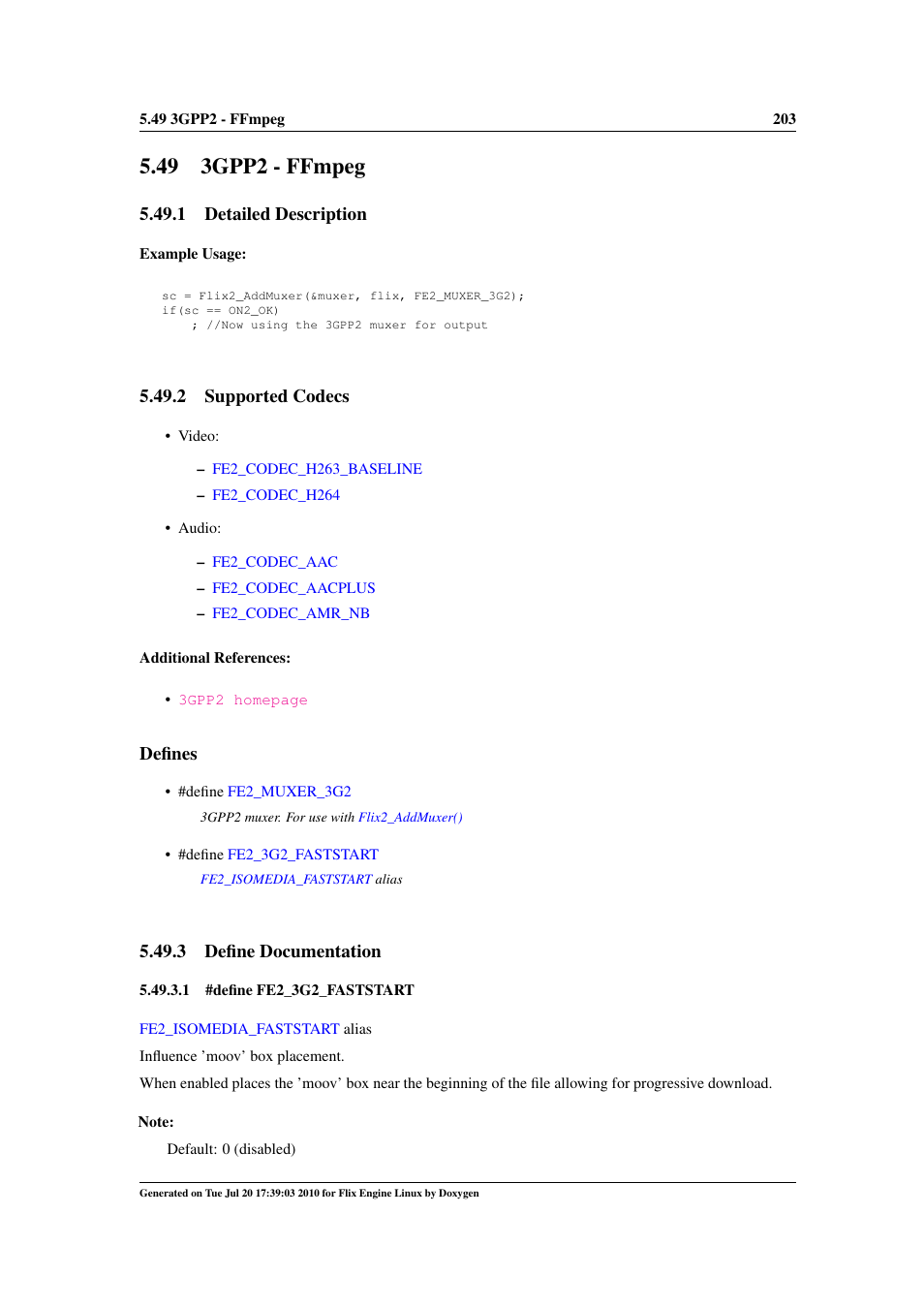 3gpp2 - ffmpeg, 49 3gpp2 - ffmpeg, 3gpp2 | 3gpp2 muxer | Google Flix Engine Linux Reference Manual User Manual | Page 209 / 545