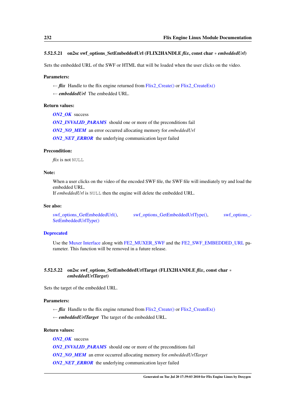 Swf_options_setembeddedurltarget | Google Flix Engine Linux Reference Manual User Manual | Page 238 / 545