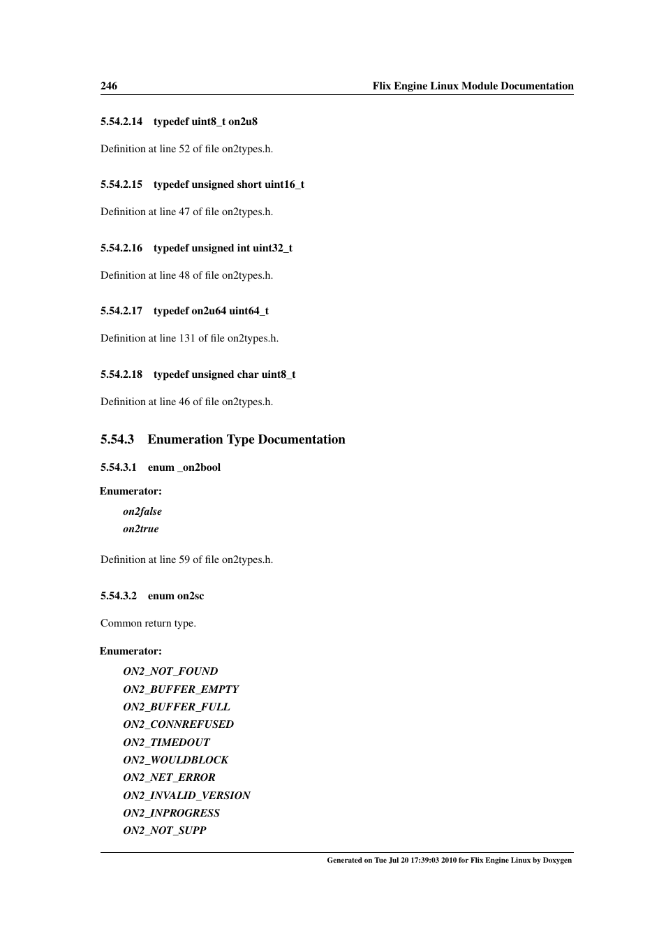 On2sc, On2_net_error, On2true | On2false, Uint32_t, Uint8_t, Uint8, Net_error, On2_not_supp, Note | Google Flix Engine Linux Reference Manual User Manual | Page 252 / 545