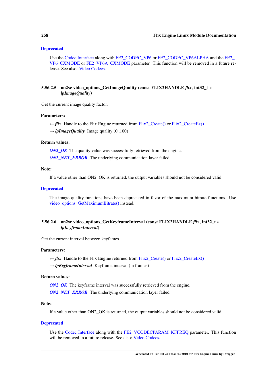 Video_options_getimagequality, Video_options_getkeyframeinterval, Video_options_getkeyframeintervaltype | Google Flix Engine Linux Reference Manual User Manual | Page 264 / 545