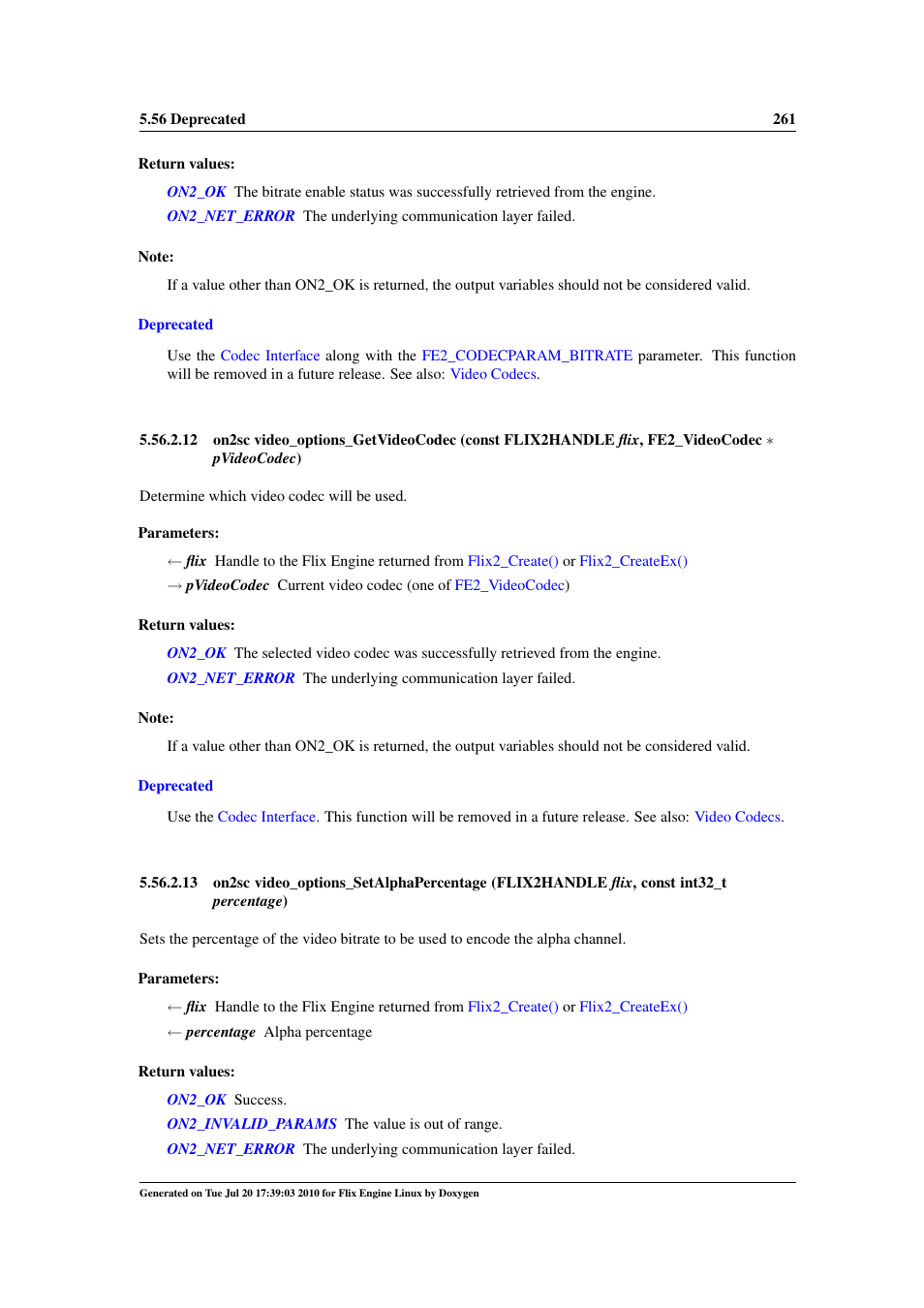 Video_options_getvideocodec, Video_options_setalphapercentage | Google Flix Engine Linux Reference Manual User Manual | Page 267 / 545