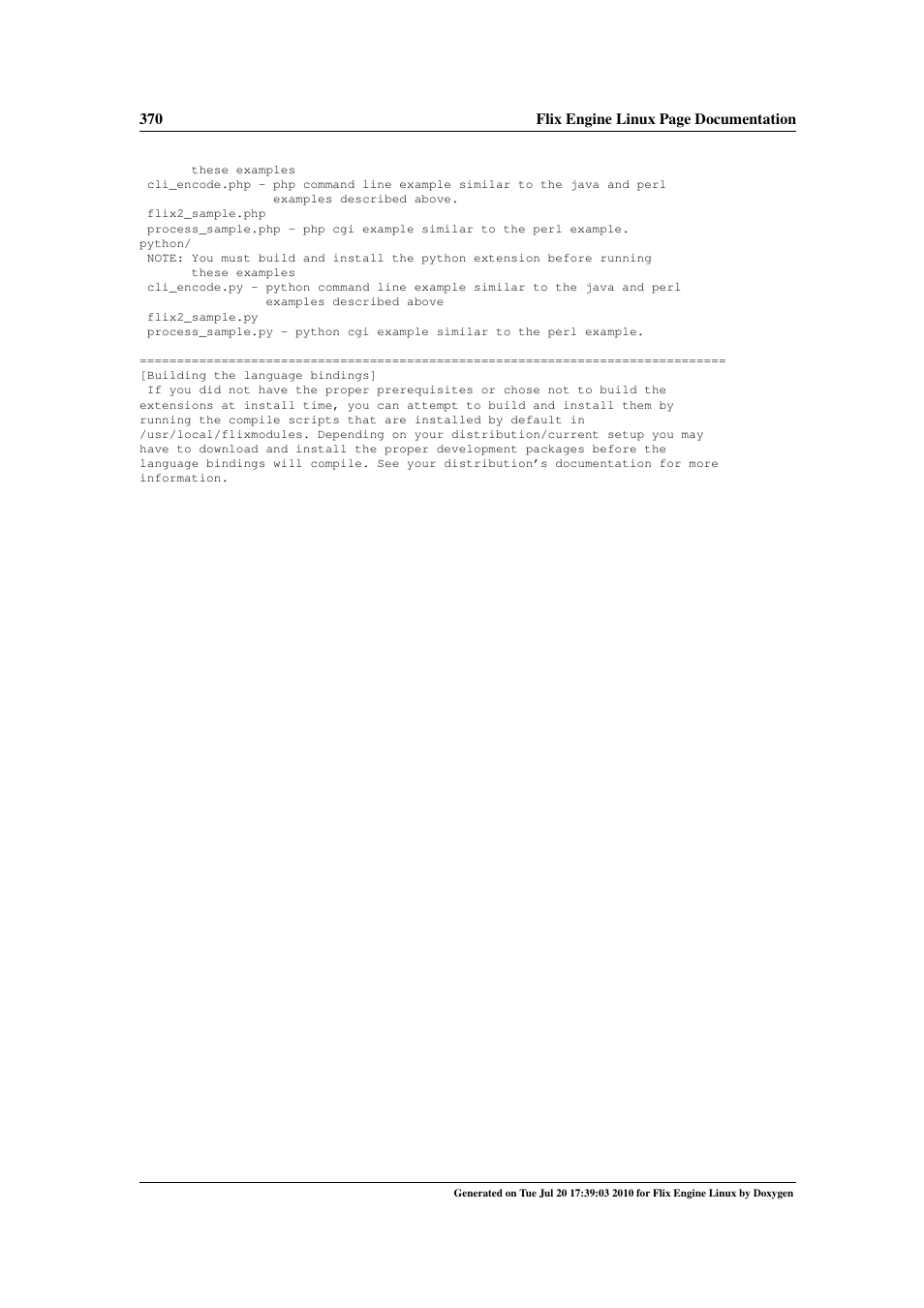 Google Flix Engine Linux Reference Manual User Manual | Page 376 / 545