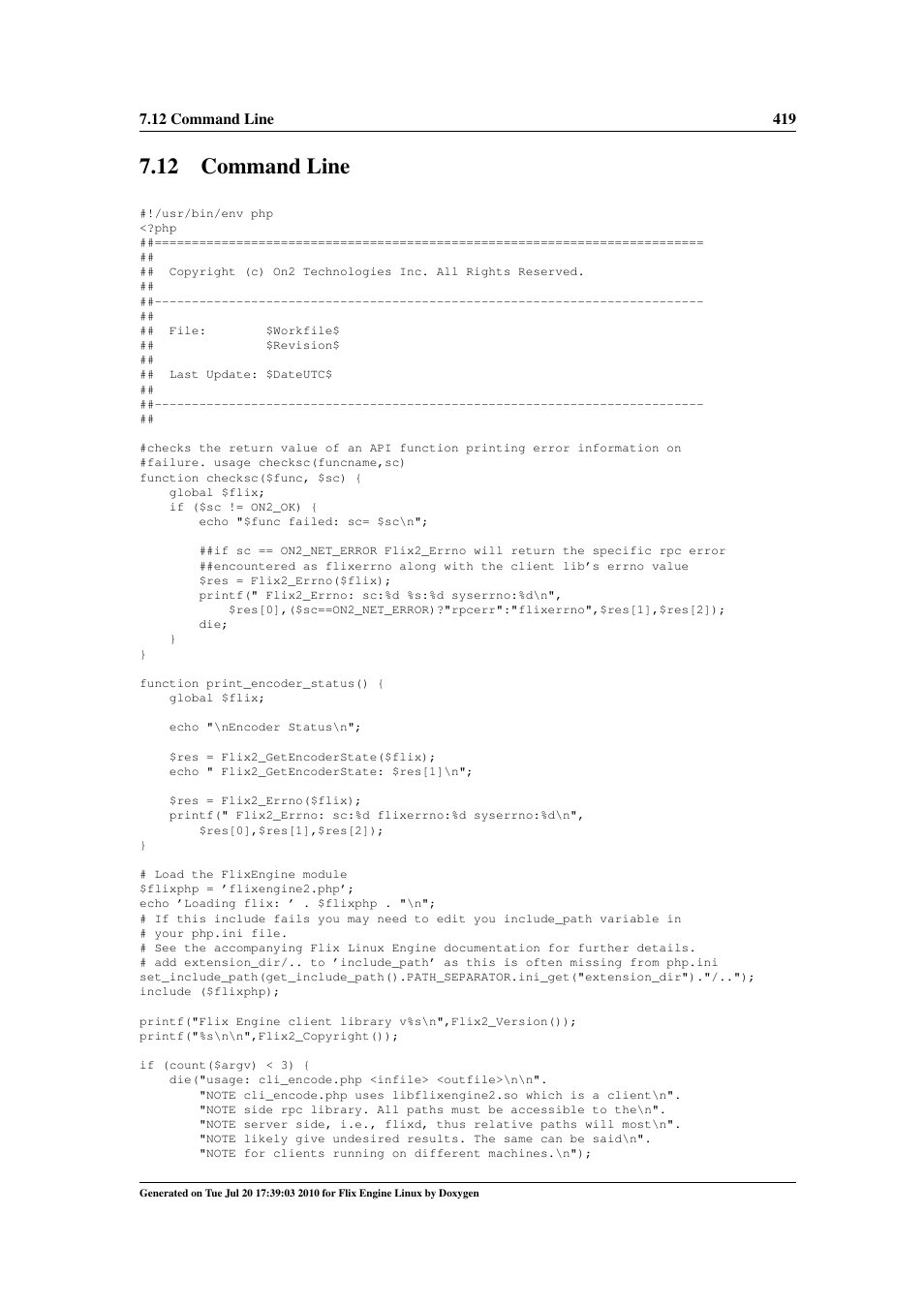Command line, 12 command line | Google Flix Engine Linux Reference Manual User Manual | Page 425 / 545