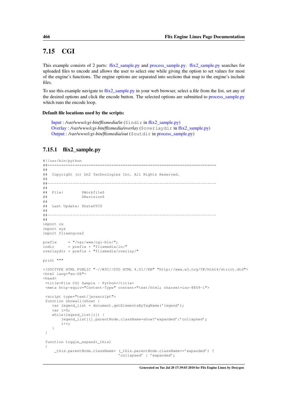 15 cgi, 1 flix2_sample.py | Google Flix Engine Linux Reference Manual User Manual | Page 472 / 545
